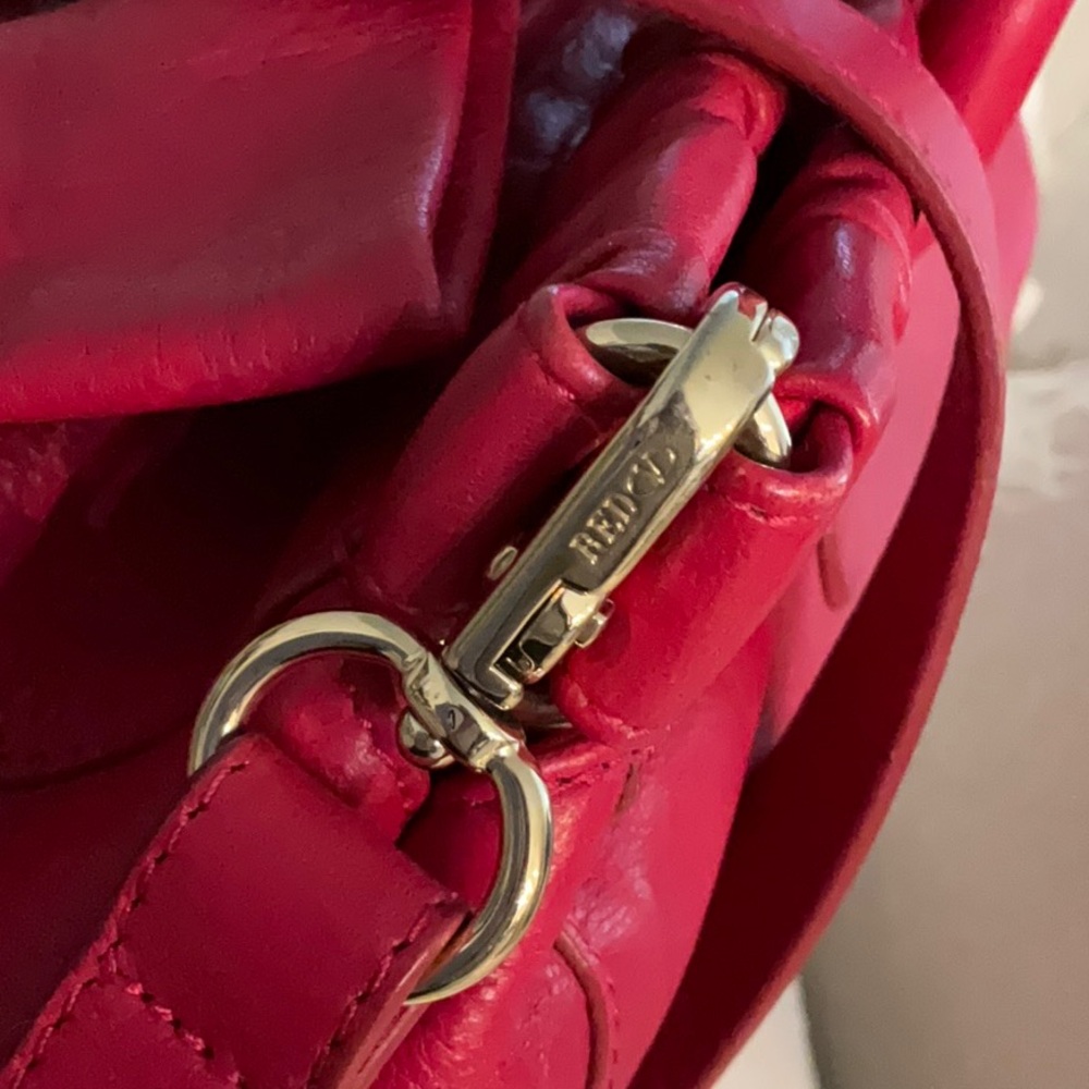 RED VALENTINO Pink/Fuschia Supple Leather Bag/Tote Elegant Large Bow Detail - Picture 3 of 14